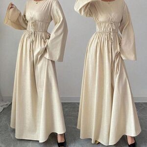Elegant Cream Maxi Dress